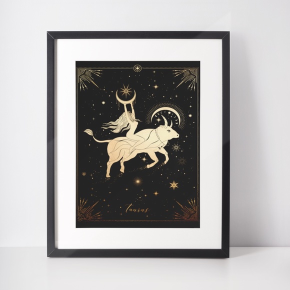 Taurus Wall Art Celestial Zodiac Print Poster Unframed - Picture 6 of 16